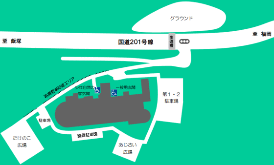 社教センター駐車場の地図